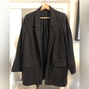 COS Chic Soft Wool Blazer with Single Button Closure